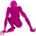 download A Friendly Alien clipart image with 225 hue color