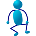 download Stickman clipart image with 0 hue color