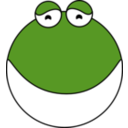 download Cute Frog Head clipart image with 0 hue color