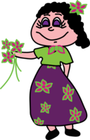 Beautiful Flower Lady