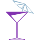 download Martini Glass clipart image with 270 hue color