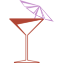 download Martini Glass clipart image with 0 hue color