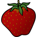 download Strawberry clipart image with 0 hue color