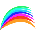 download Rainbow clipart image with 135 hue color