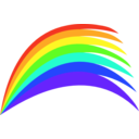 download Rainbow clipart image with 0 hue color
