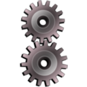 download Two Gears Gray clipart image with 135 hue color