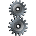 download Two Gears Gray clipart image with 0 hue color