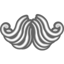 download Fancy Moustache clipart image with 225 hue color