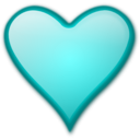 download Heart Gloss 2 clipart image with 180 hue color
