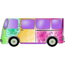 download Hippie Van clipart image with 45 hue color