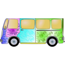 download Hippie Van clipart image with 180 hue color