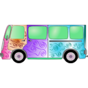 download Hippie Van clipart image with 270 hue color