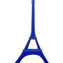 download Eiffel Tower clipart image with 180 hue color