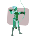 download Elven Archer clipart image with 135 hue color