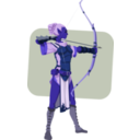 download Elven Archer clipart image with 225 hue color