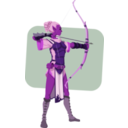 download Elven Archer clipart image with 270 hue color
