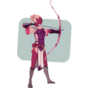 download Elven Archer clipart image with 315 hue color