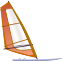 download Windsurfing clipart image with 180 hue color