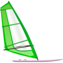 download Windsurfing clipart image with 270 hue color