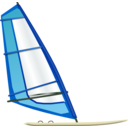 download Windsurfing clipart image with 0 hue color