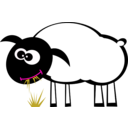 download Grazing Sheep clipart image with 315 hue color