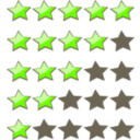 download 5 Star Rating System clipart image with 45 hue color