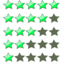 download 5 Star Rating System clipart image with 90 hue color