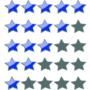 download 5 Star Rating System clipart image with 180 hue color