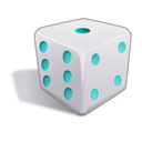 download Dice 3d clipart image with 180 hue color
