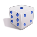 download Dice 3d clipart image with 225 hue color