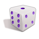 download Dice 3d clipart image with 270 hue color