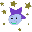 download Star Kid clipart image with 180 hue color