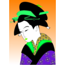 download Japan Woman Svg clipart image with 90 hue color