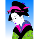 download Japan Woman Svg clipart image with 270 hue color