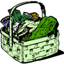 download Food Basket clipart image with 45 hue color