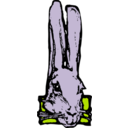 download Rabbit Head clipart image with 225 hue color