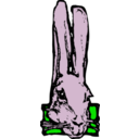 download Rabbit Head clipart image with 270 hue color