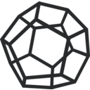 download Dodecahedron clipart image with 180 hue color