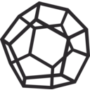 download Dodecahedron clipart image with 270 hue color