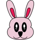 download Pink Rabbit clipart image with 0 hue color