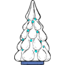 download Snowy Xmas Tree clipart image with 180 hue color
