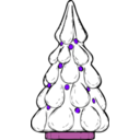download Snowy Xmas Tree clipart image with 270 hue color