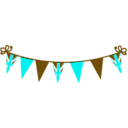 download Jubilee Bunting clipart image with 180 hue color