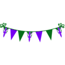 download Jubilee Bunting clipart image with 270 hue color