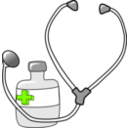 download Medicine And A Stethoscope clipart image with 90 hue color