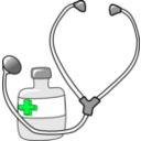 download Medicine And A Stethoscope clipart image with 135 hue color