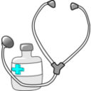 download Medicine And A Stethoscope clipart image with 180 hue color