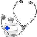 download Medicine And A Stethoscope clipart image with 225 hue color