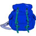 download Backpack clipart image with 180 hue color
