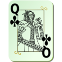 download Guyenne Deck Queen Of Clubs clipart image with 45 hue color